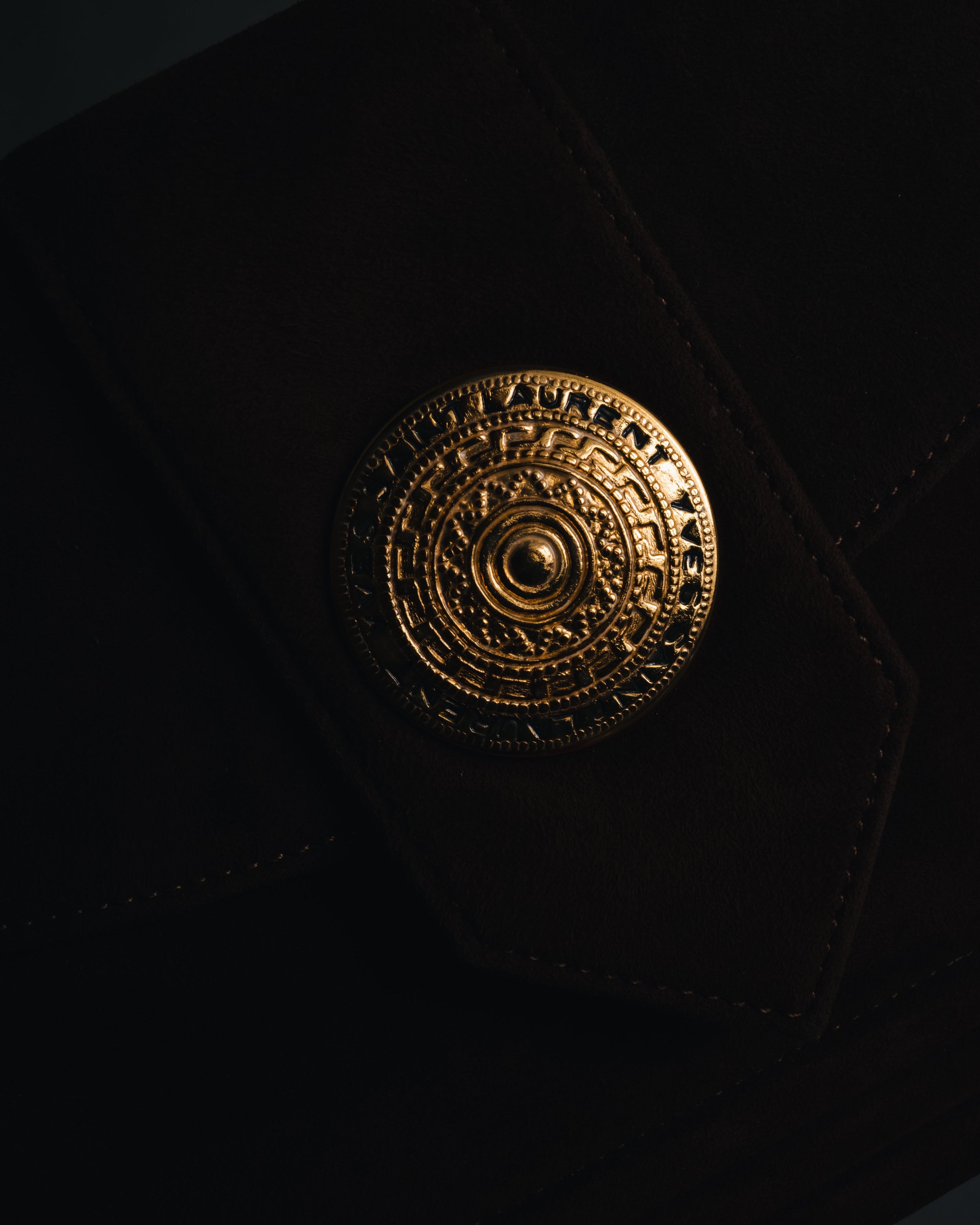 "Yves Saint Laurent" 80’s-90’s Concho suede chain shoulder bag