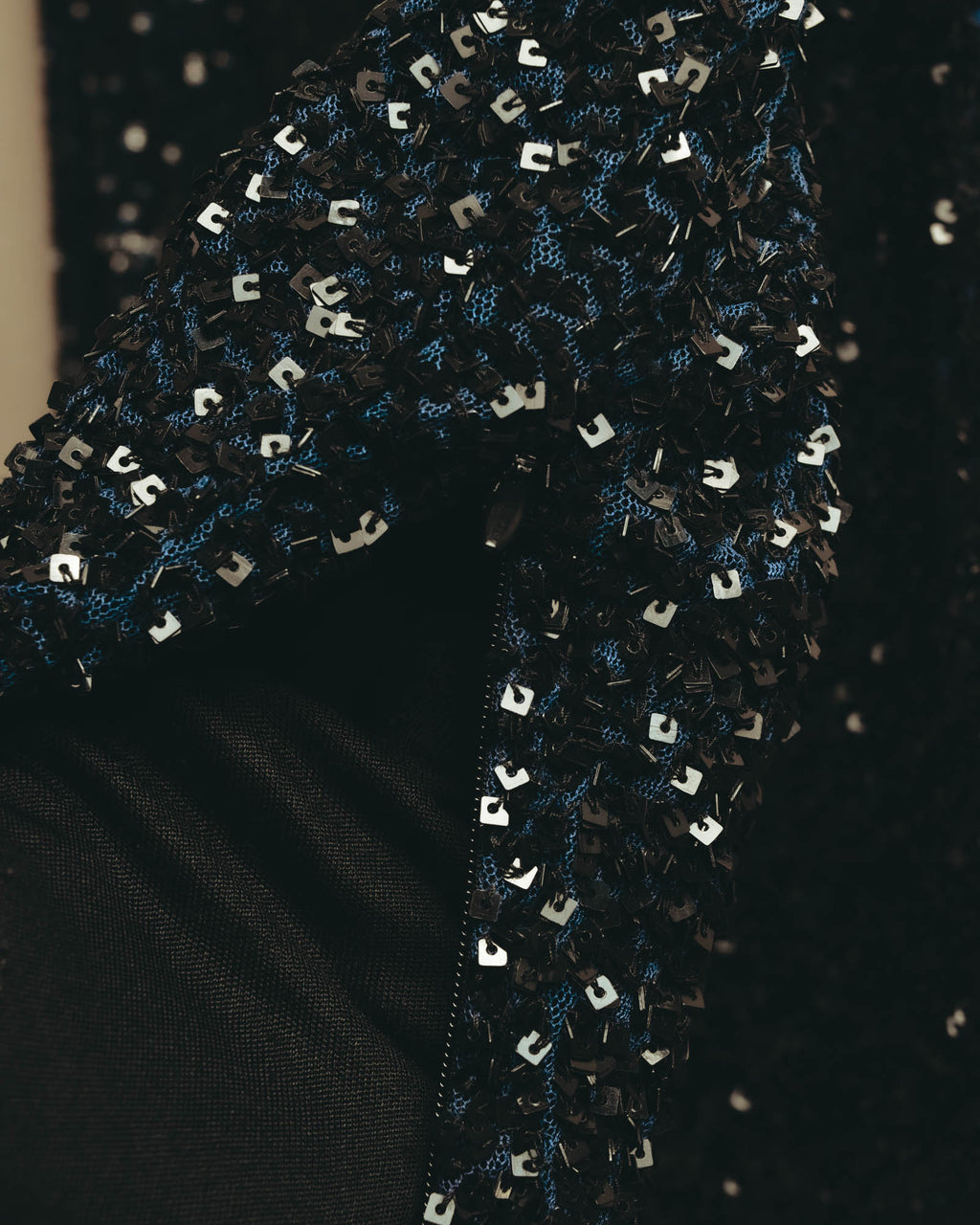 "MARINA RINALDI" 00's-10's Sequined lace long sleeve top