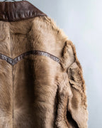 Special oversized vintage double-breasted fur coat