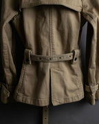 "BURBERRY" Selvedge denim trench detail jacket