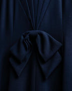 "BALENCIAGA" Gold button design navy color dress