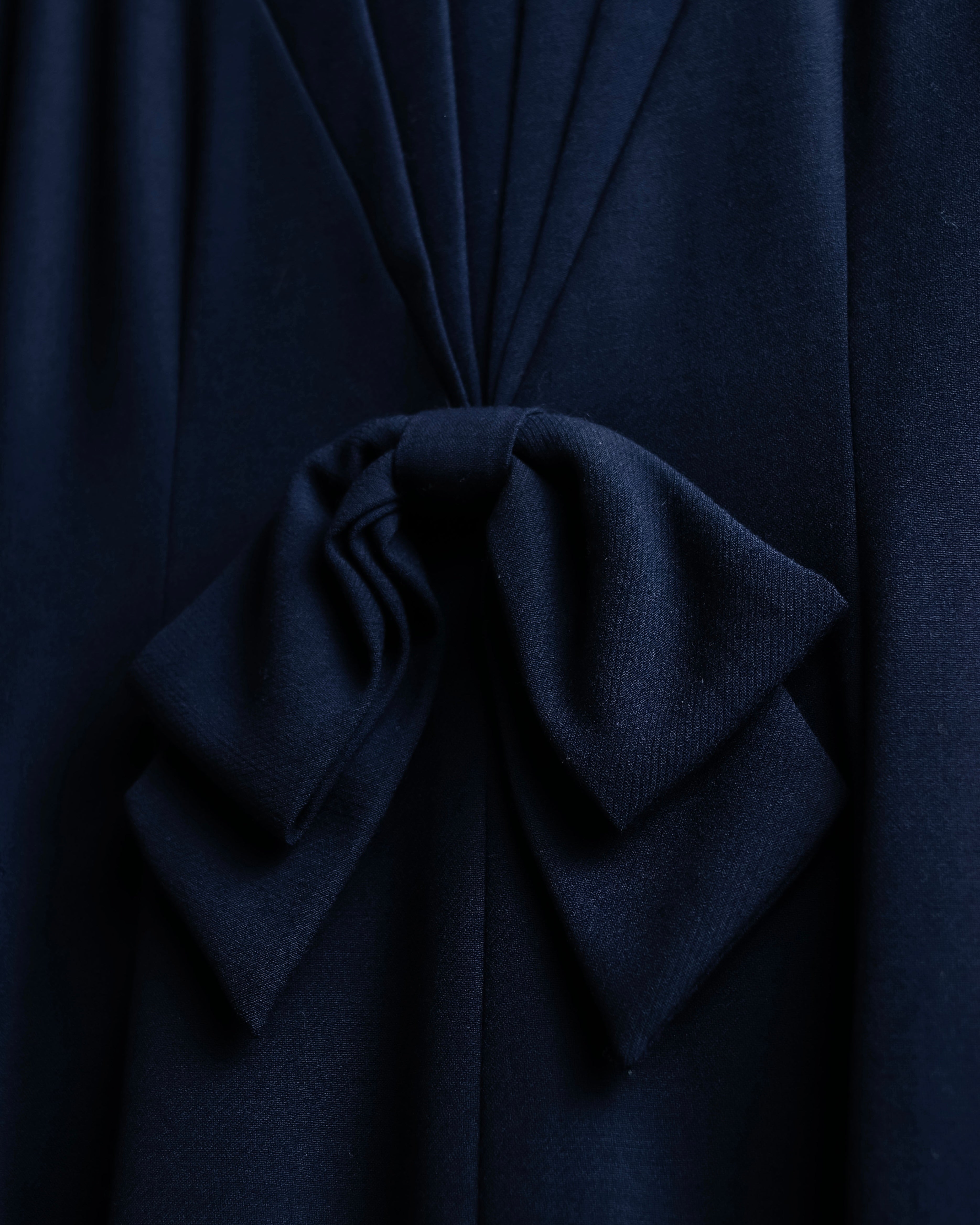 "BALENCIAGA" Gold button design navy color dress