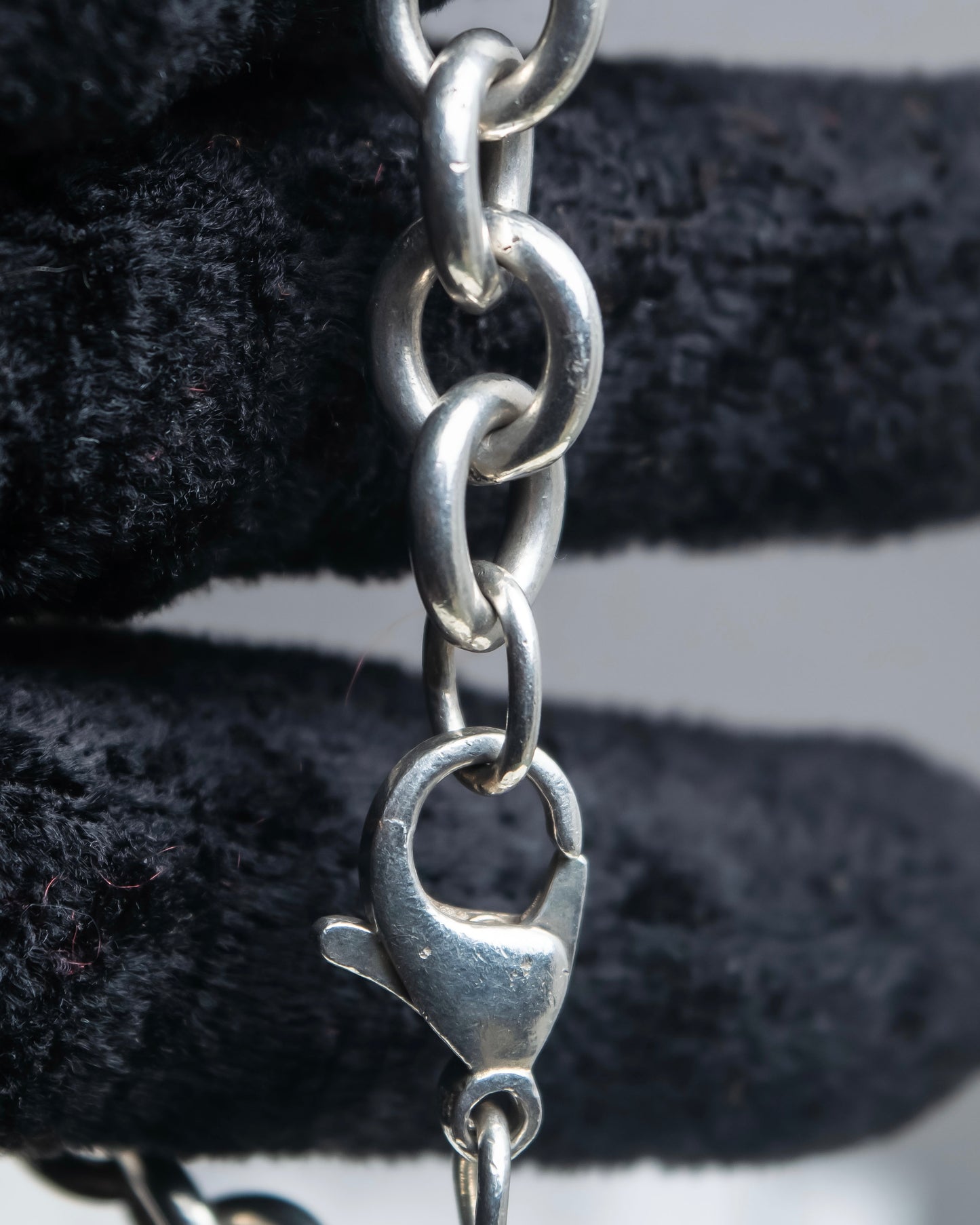 "Tiffany&Co" Heart motif sterling silver chain bracelet