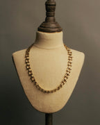“Vintage“ Geometric link gold tone necklace