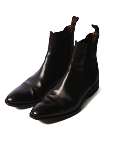 CARMINA Shoemaker/ Beautiful Box-Calf Leather Chelsea Boots Dark Brown