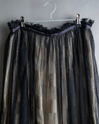 "LOUIS VUITTON" Tulle docking gather mid length skirt