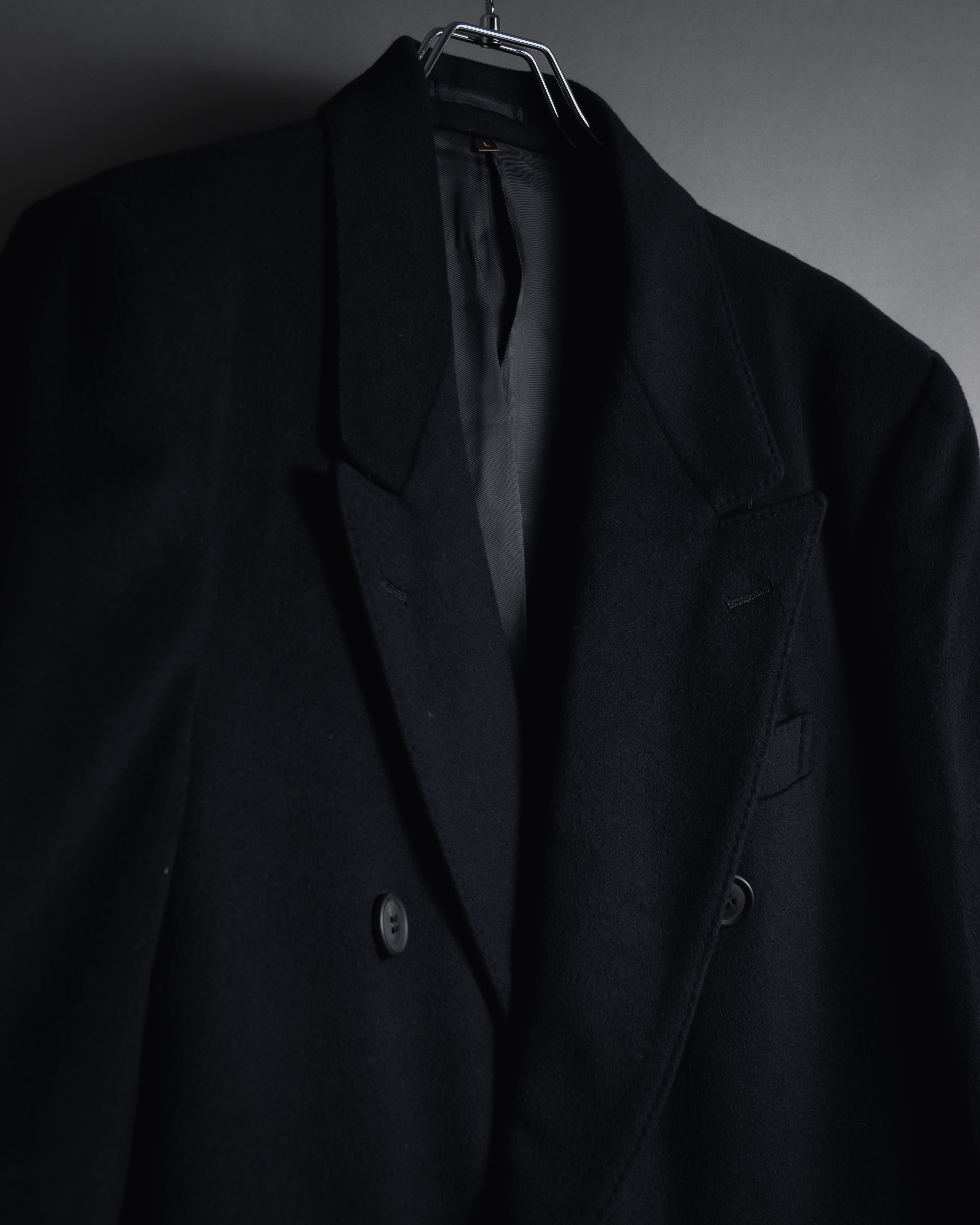 Abrigo doble botonadura de lana de los años 90 de YVES SAINT LAURENT