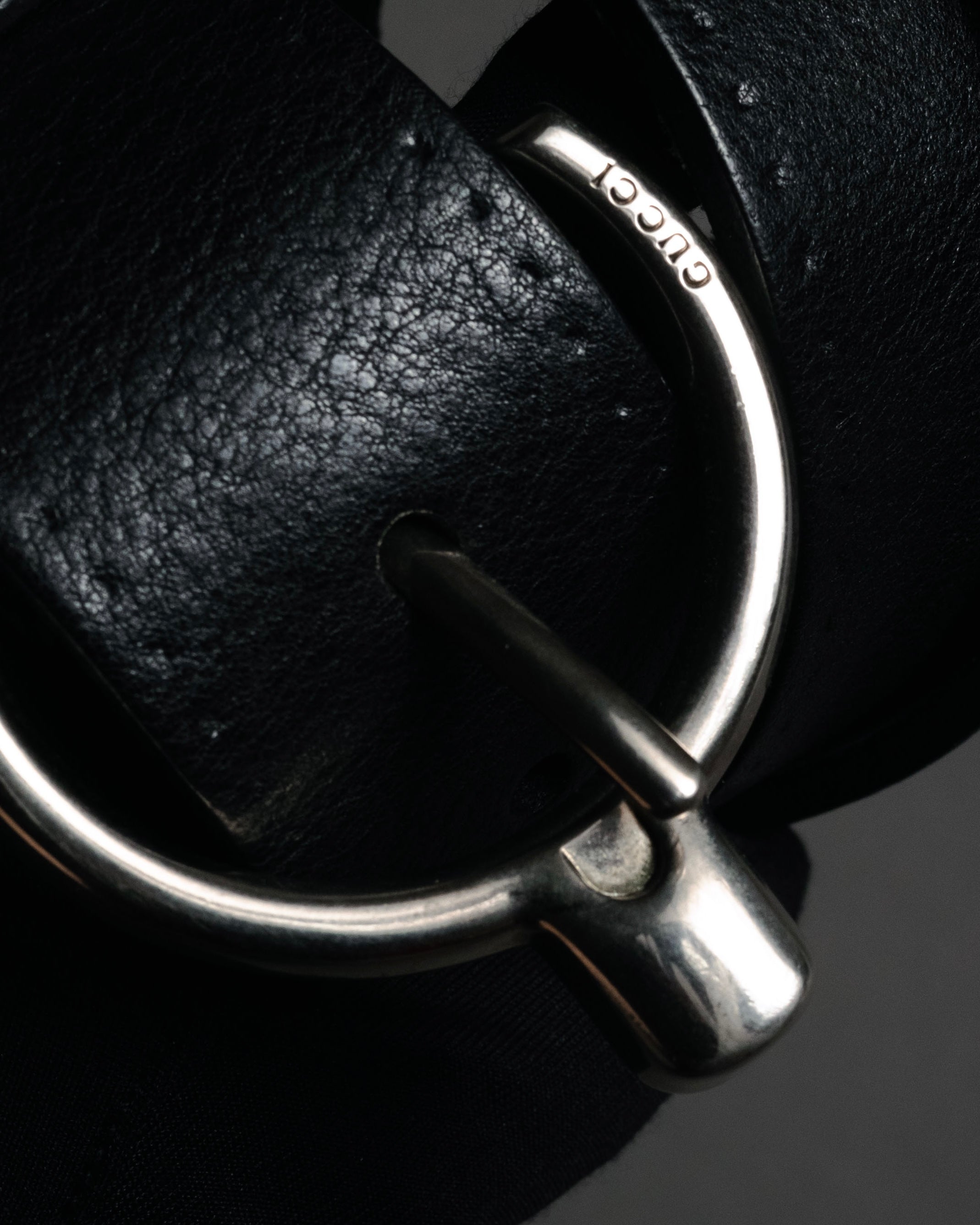 "GUCCI" 90’s-00’s Horsebit buckle leather belt