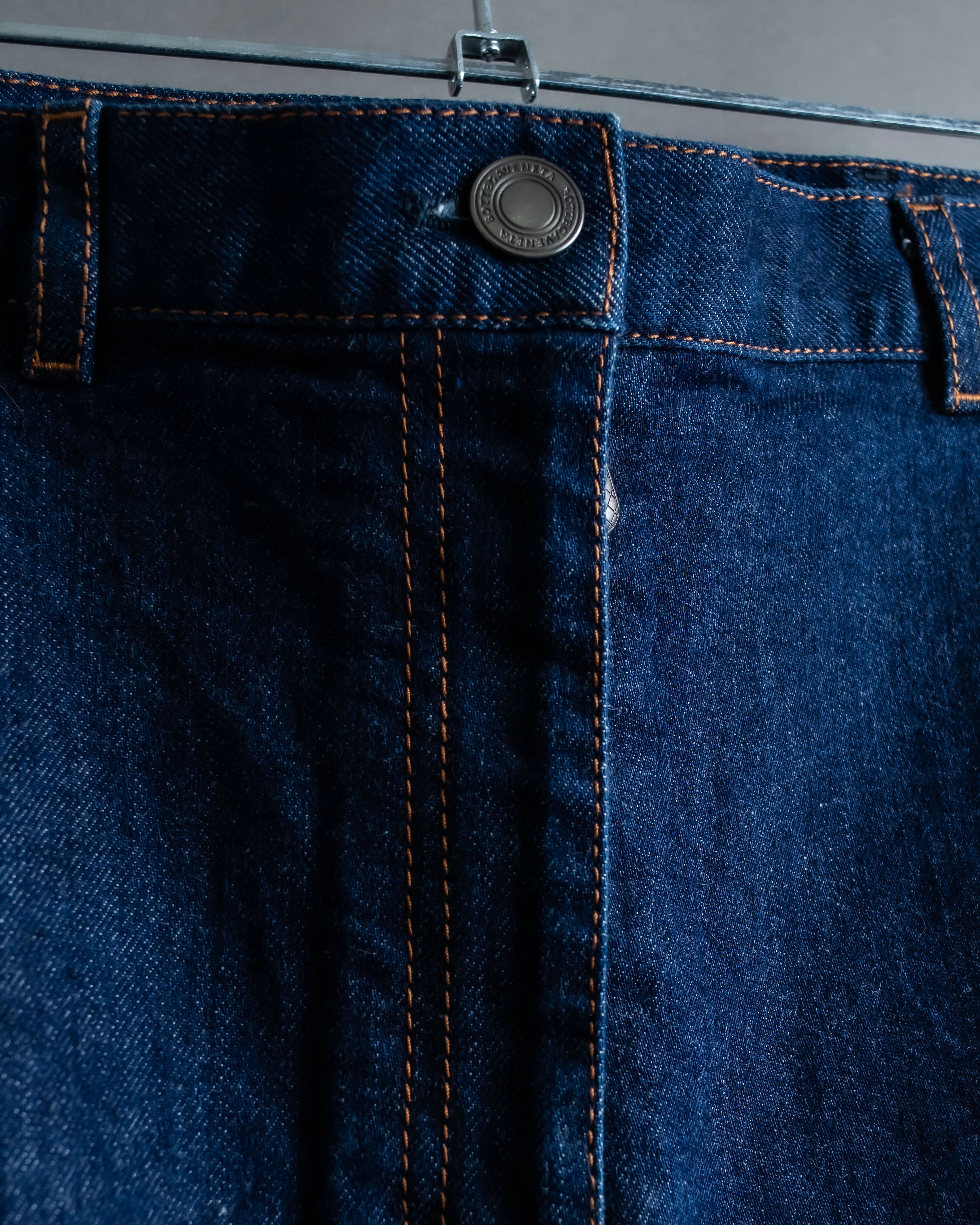 "BOTTEGA VENETA" Wide straight silhouette fisherman denim pants