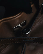 "MAURO GOVERNA" 00’s-10’s lamb leather belted draped bag