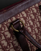 "Christian Dior" Trotter monogram jacquard boston bag