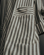 -SPECIAL- “LOEWE” 2010’s striped ribbon sleeve long gown coat