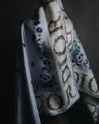 "Christian Dior" 80’s-90’s botanical dior typography silk scarf