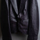 "GUCCI" Cutting design leather tailored jacket