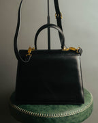 “Salvatore Ferragamo” 90’s-00’s Gancini leather top handle shoulder bag