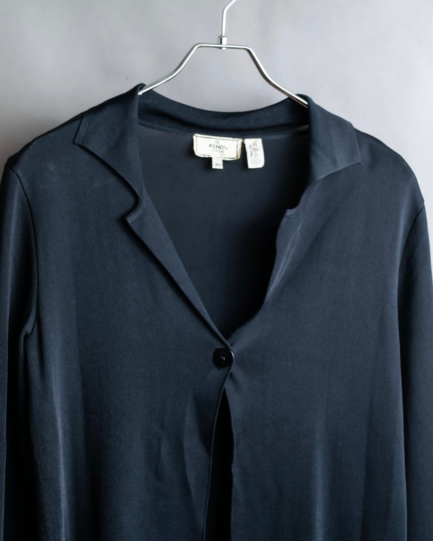 "FENDI" 1 button tailored lapel draping shirt