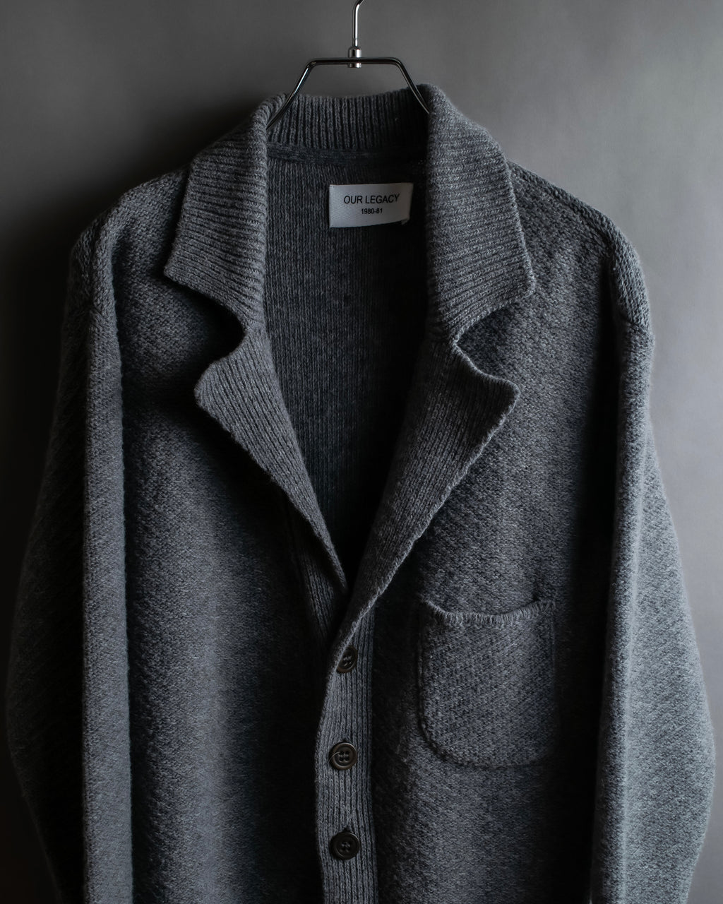 "OUR LEGACY" Patch pocket design lambswool knit jacket
