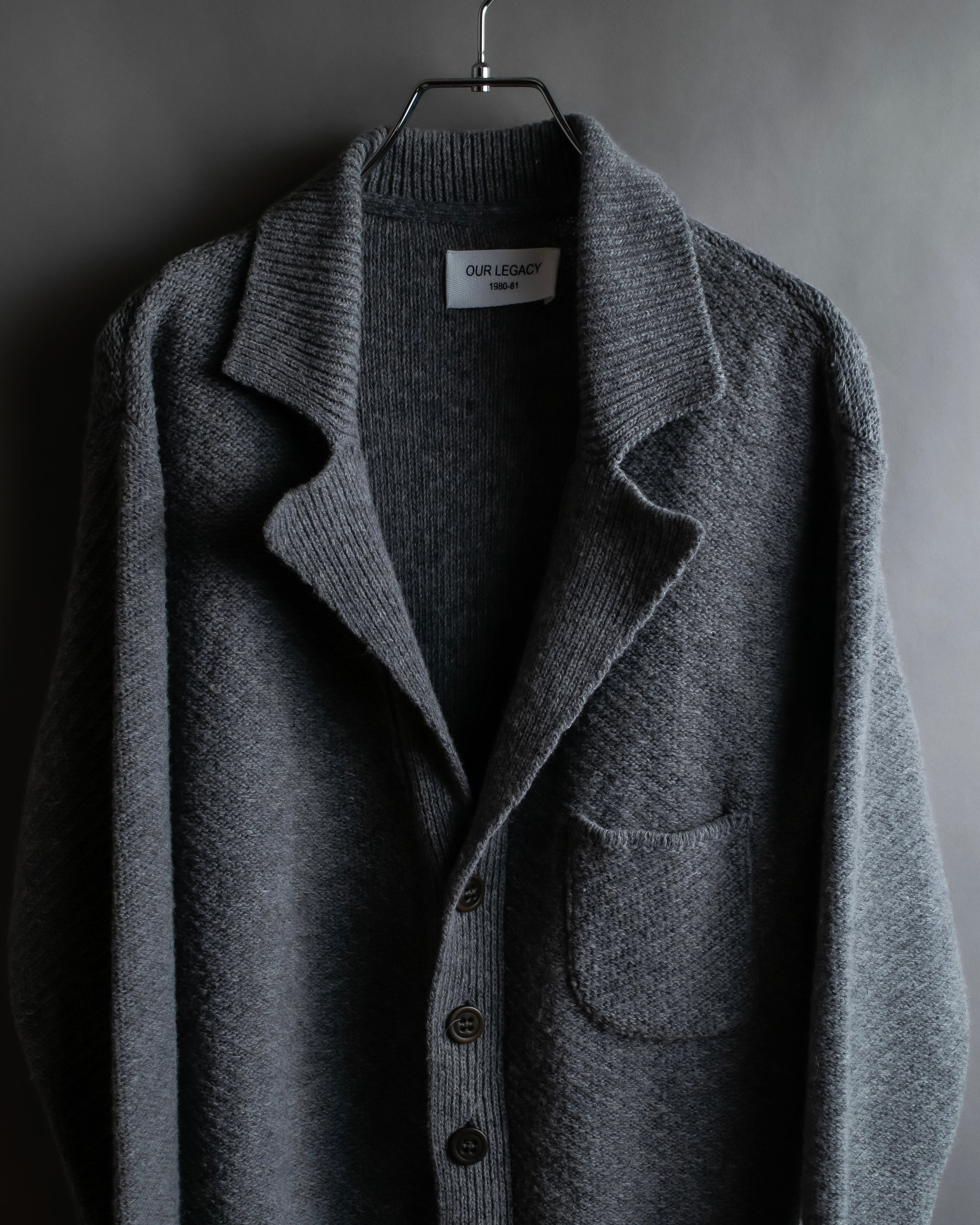 "OUR LEGACY" Patch pocket design lambswool knit jacket