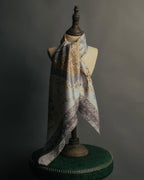 "Christian Dior" 80's-90's Elegant floral silk scarf