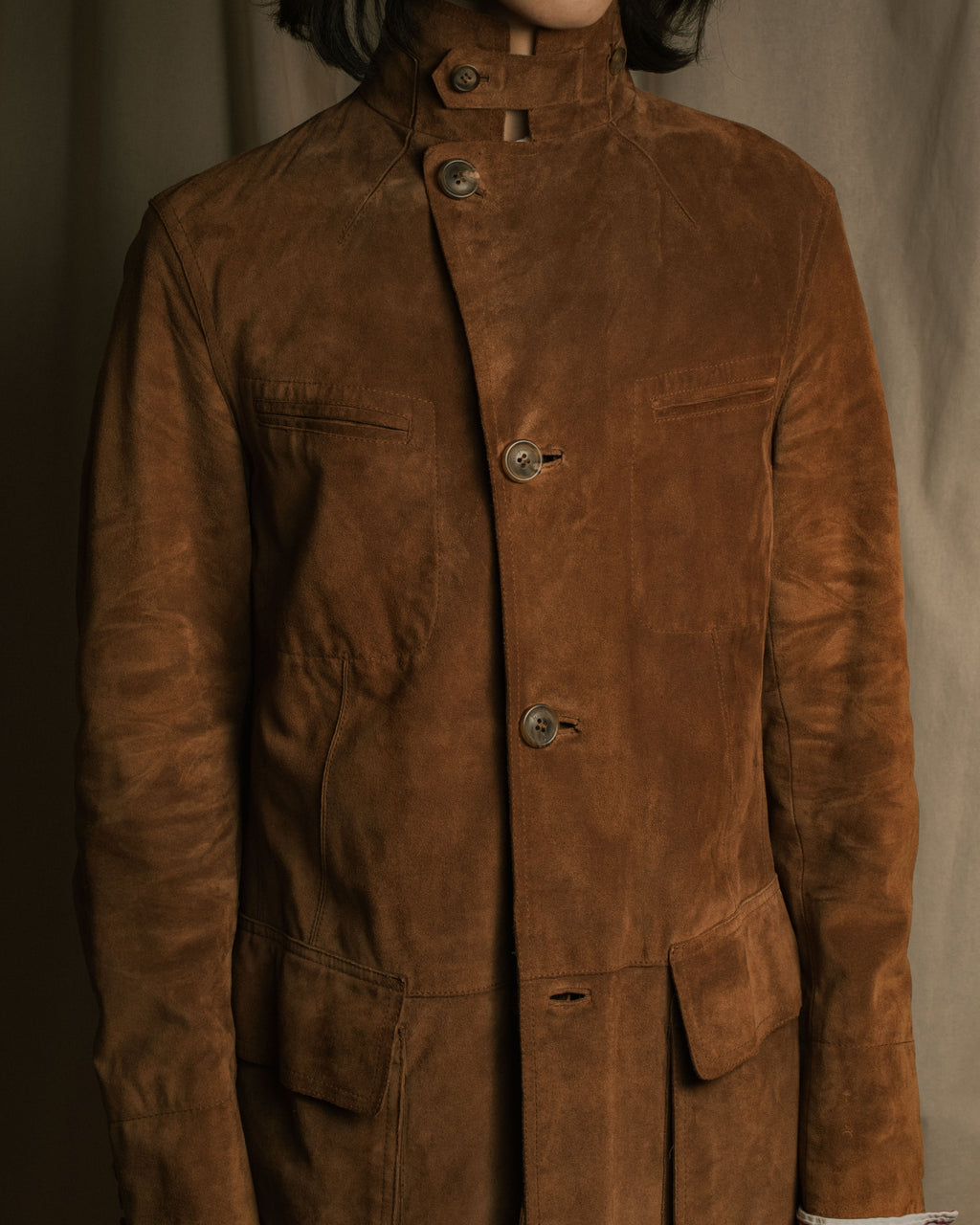 –SPECIAL– "Salvatore Ferragamo" 00’s reversible shearling sheep skin jacket