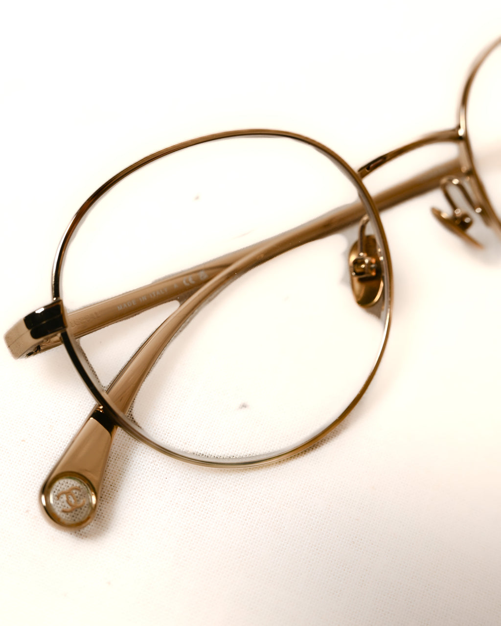 CHANEL/ Coco Mark Designed Gold Flame Glasses