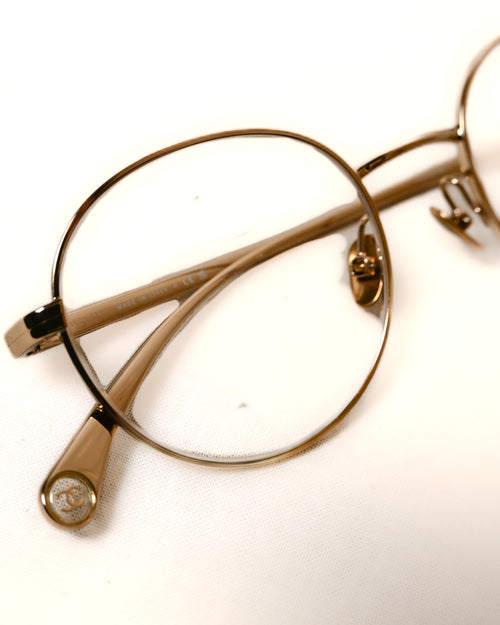 CHANEL/ Coco Mark Designed Gold Flame Glasses