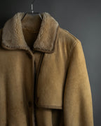 "LOEWE" 90's Panel-switched design mouton shearling coat