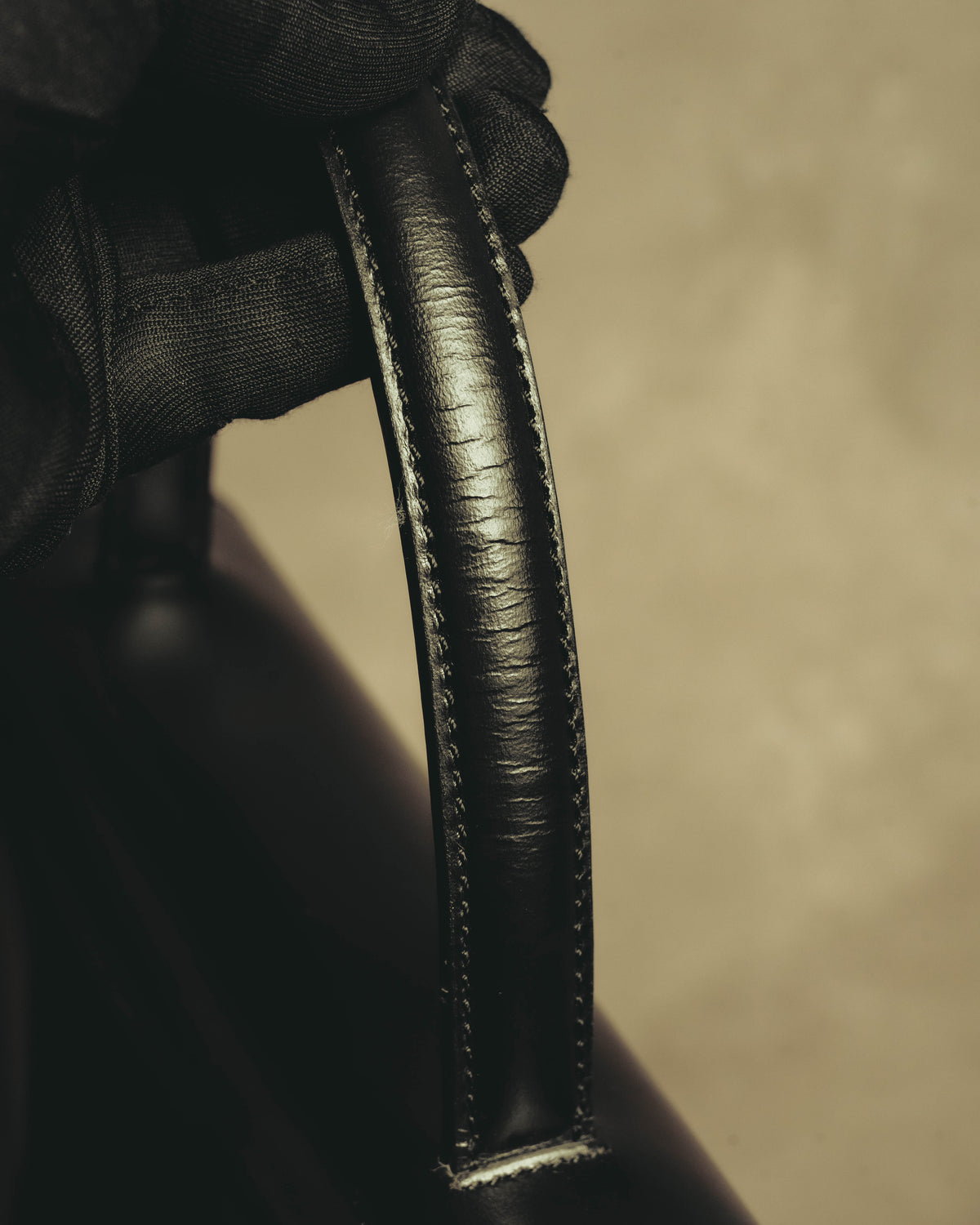 "LOEWE" 80's-90's Structured top-handle shoulder bag