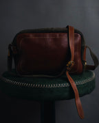 "LOEWE" 80’s bicolor nappa leather and suede shoulder bag