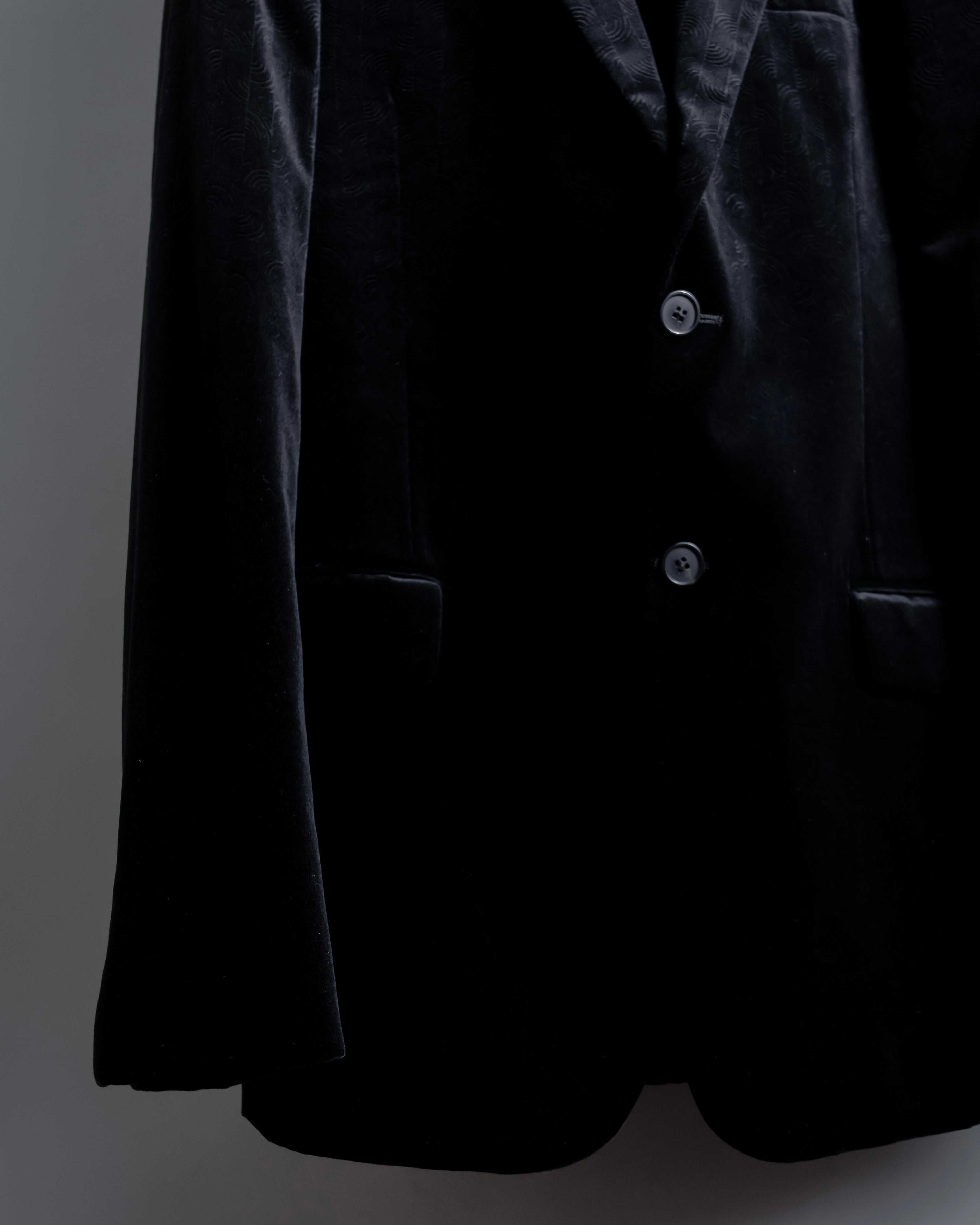 "LOUIS VUITTON" Geometric pattern velvet tailored jacket