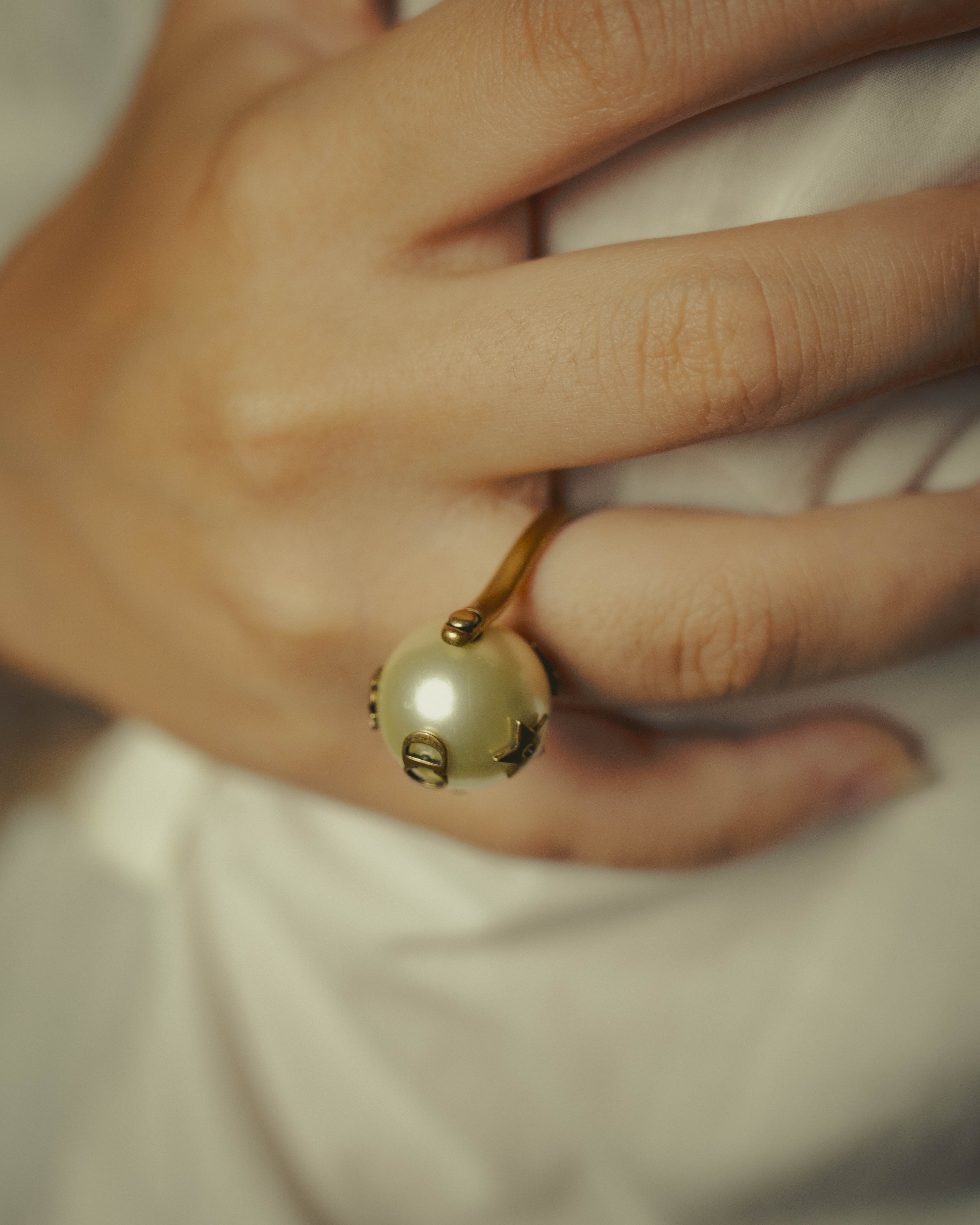 -SPECIAL- “Christian Dior” 2017-18 AW J’Adior pearl ball ring