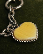 “LOEWE“ 16AW Yellow heart charm chain bracelet