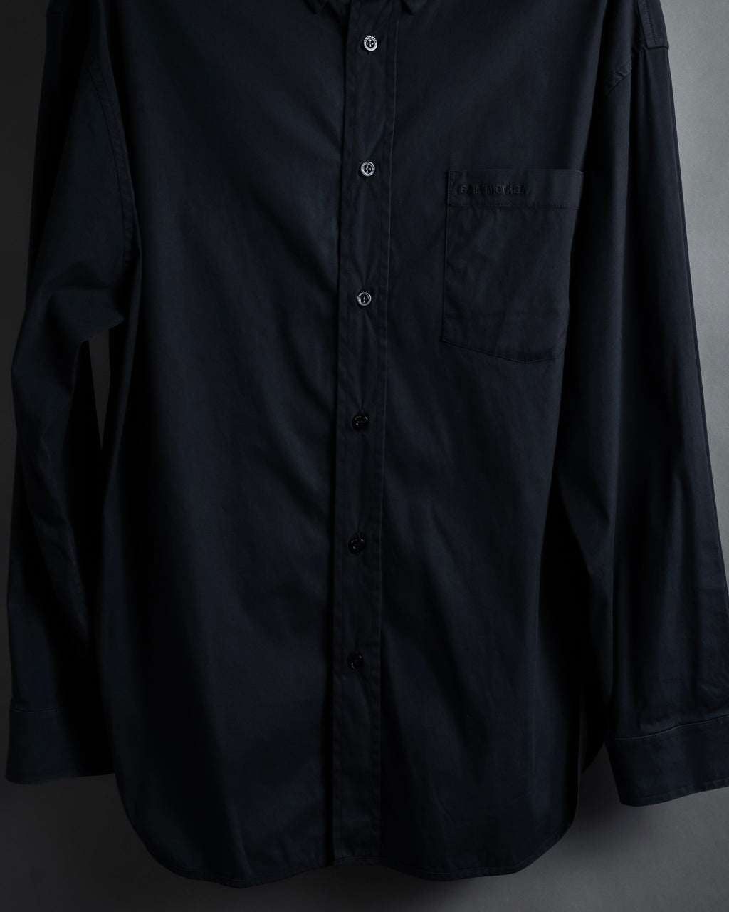 “BALENCIAGA” Button-down collar relaxed shirt