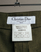 -SPECIAL- “Christian Dior” 2001 Galliano era olive wide safari trousers