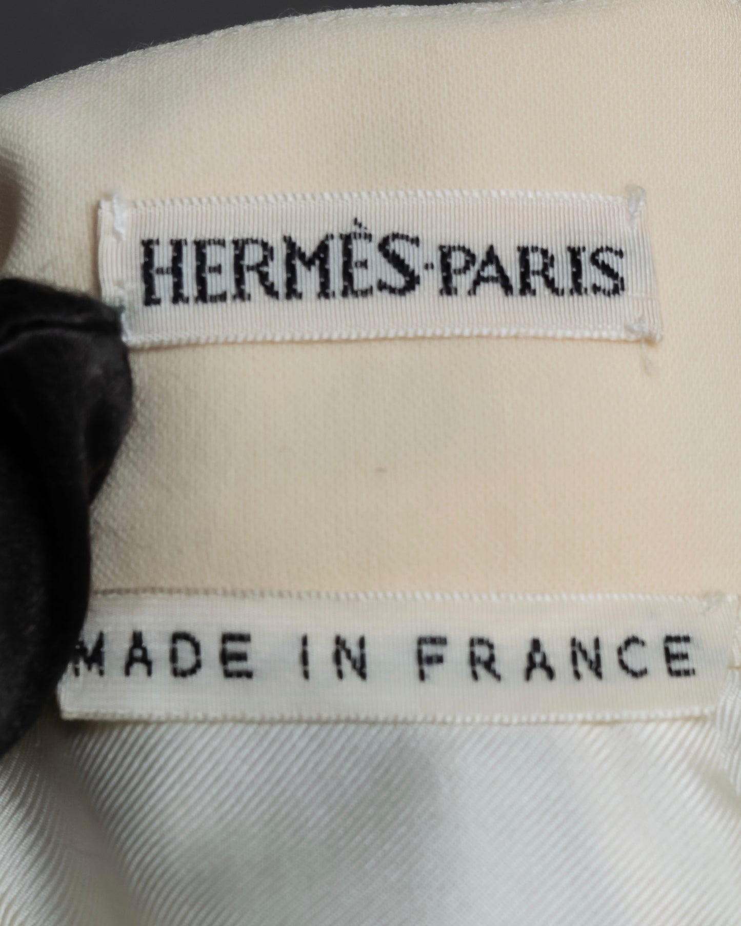 "HERMES" 100% wool ivory color flare skirt