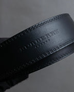 "BURBERRY" Equestrian Knight design leather belt