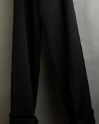 "CHANEL" Fringe design high waist straight cut slacks