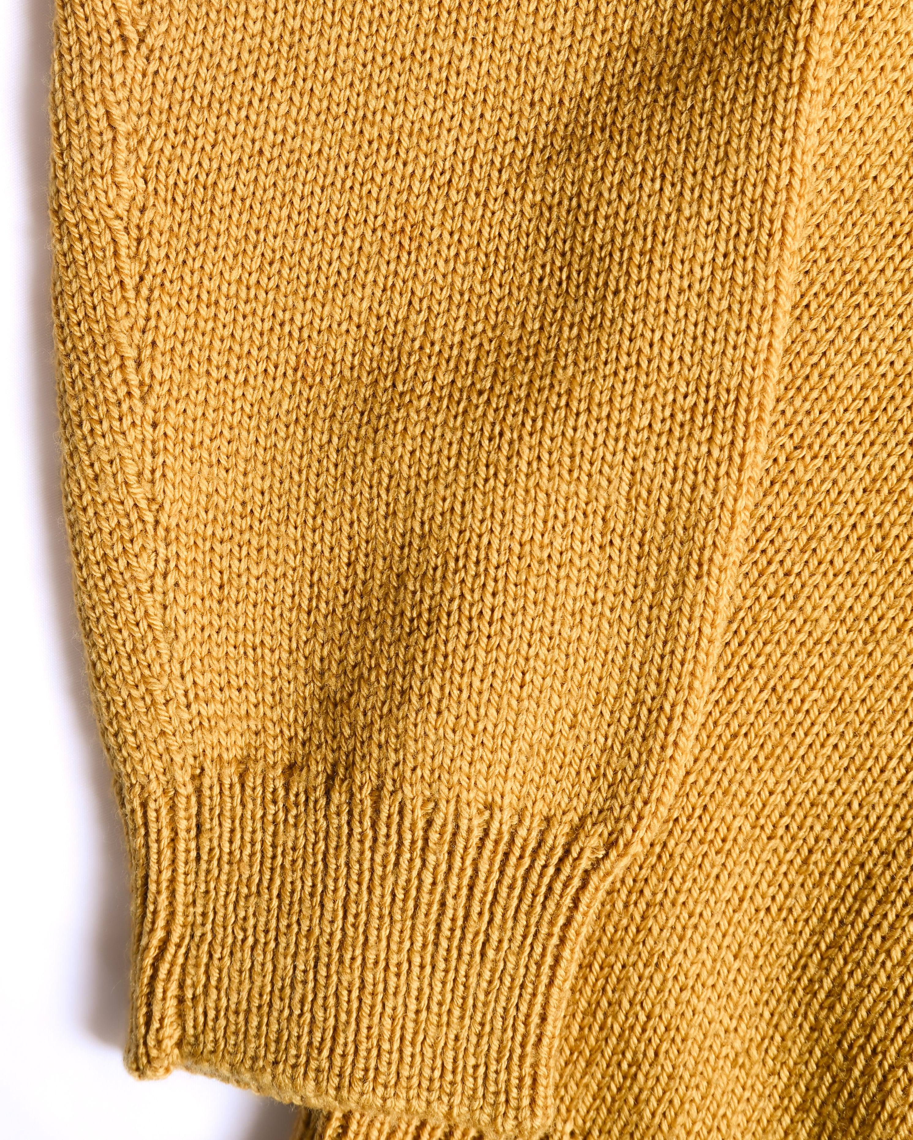 PRADA/ Classic Chunky Knit Crew Neck Sweater Mustard Yellow