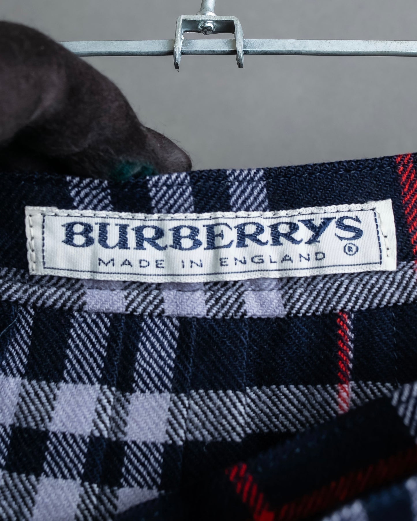 "BURBERRYS" Nova check pattern belted cropped quilted skirt