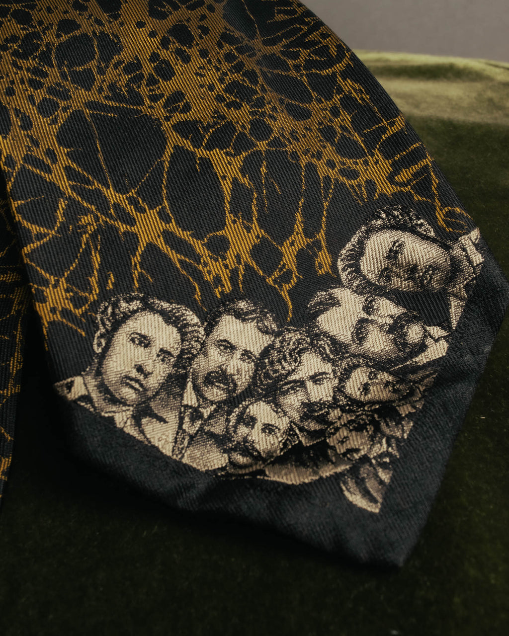 "Jean Paul Gaultier" 90's-00's Portrait jacquard silk necktie