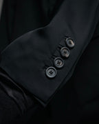 “GUCCI” Early 2000s satin peak lapel tailored jacket