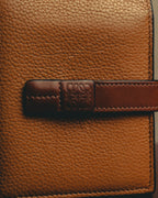 "LOEWE" 20's Bicolor small vertical leather wallet