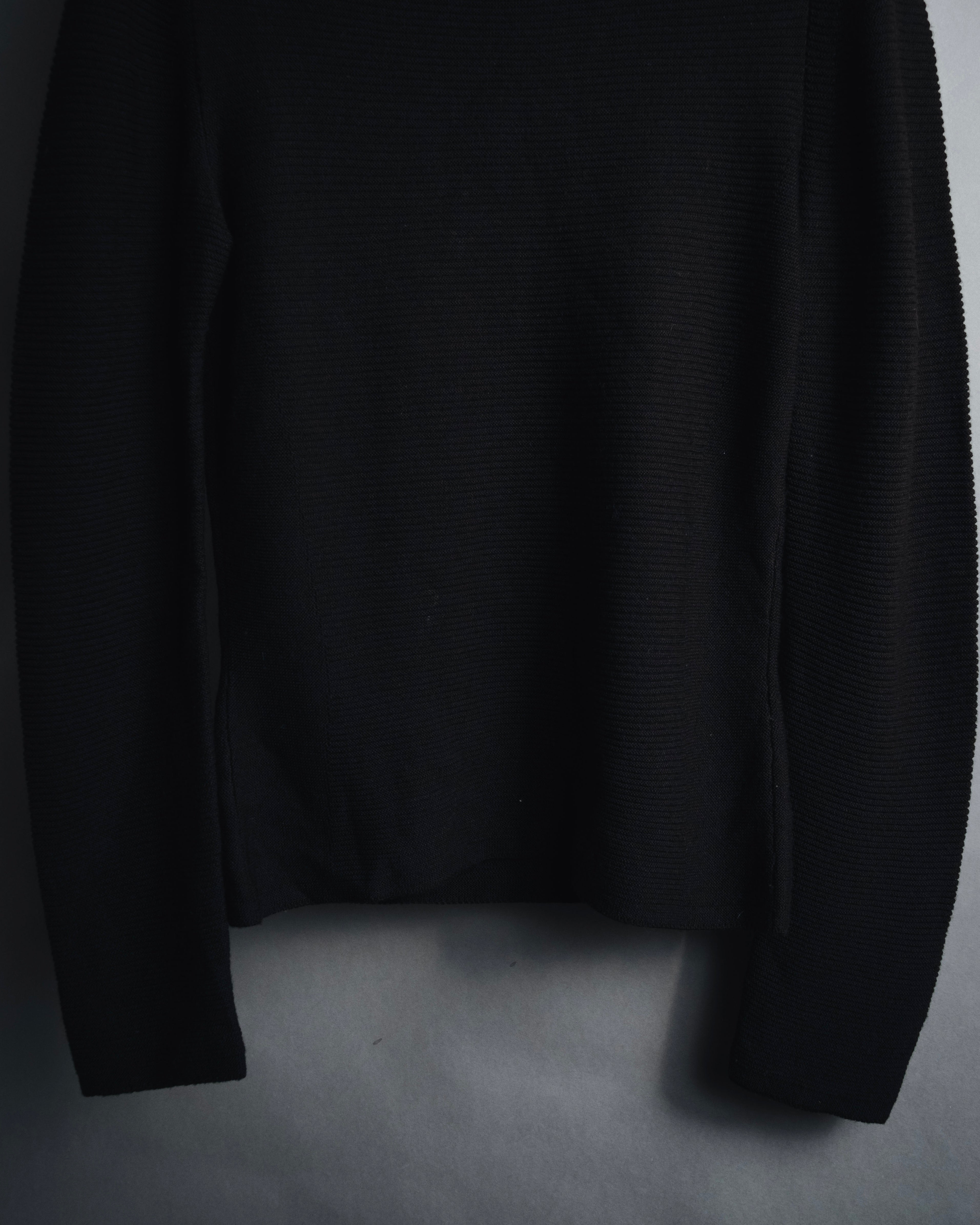 "CELINE" 00’s fine ribbed wool crewneck knit