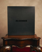 -SPECIAL- "JIL SANDER" 10's Sculptural gathered toe leather ankle boots