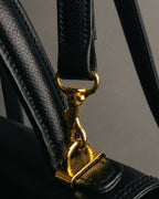 “Valentino Garavani” 90’s-00’s Structured V logo leather handbag