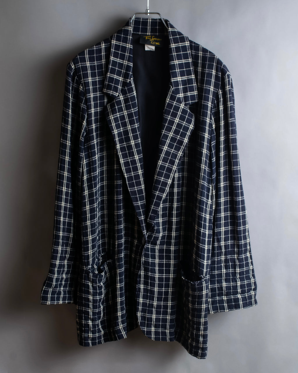 "Vintage windowpane tailored jacket"