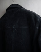 "VERSACE sport"
Stand collar double zipper suede blouson