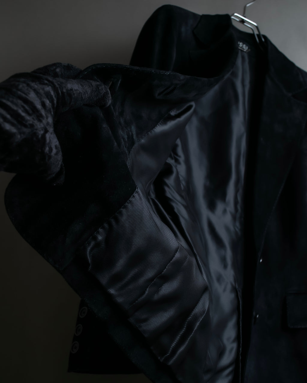 "GUCCI" Stitch design suede tailored jacket