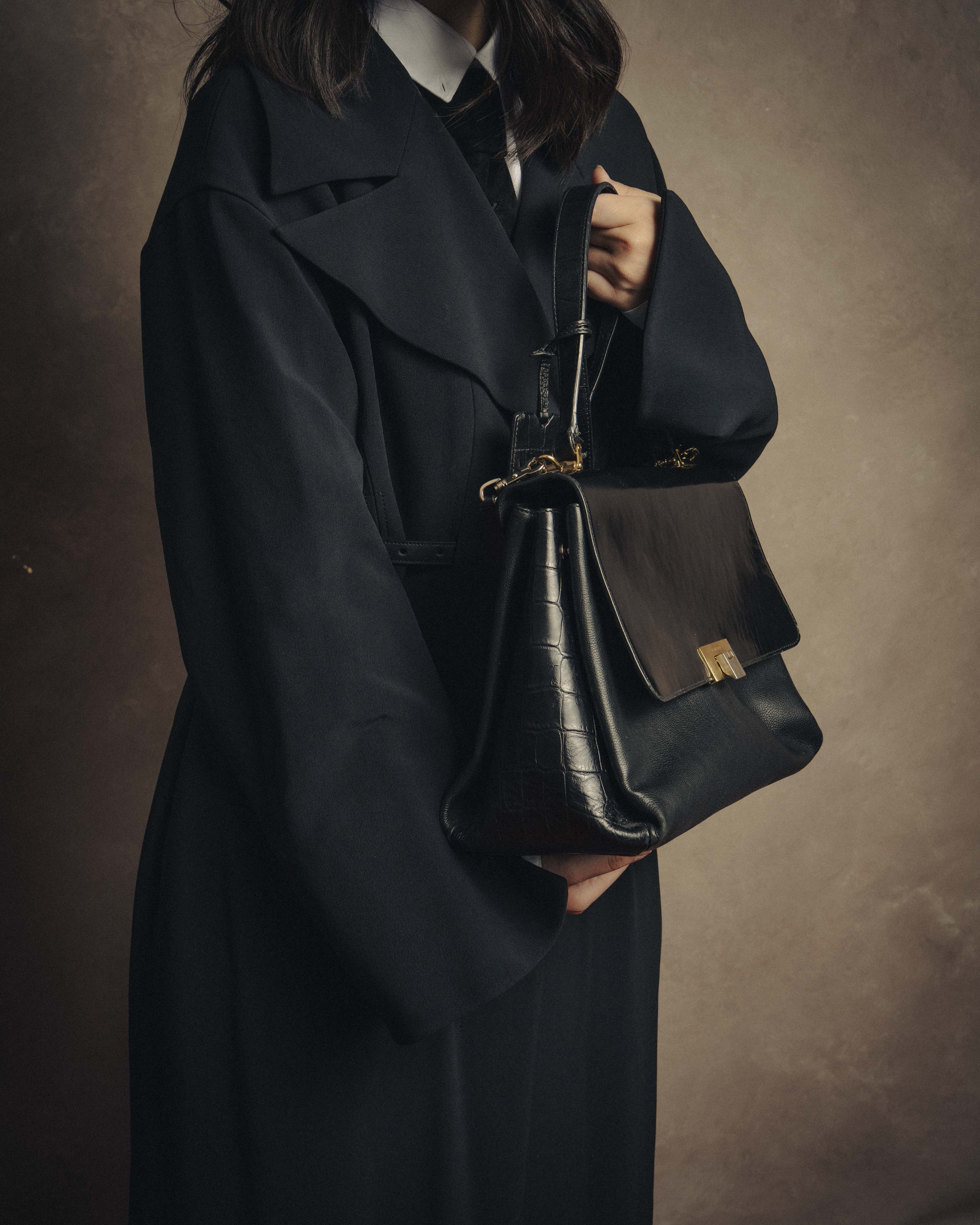 -SPECIAL- “BALENCIAGA” 2013-17 Le dix mixed leather shoulder bag