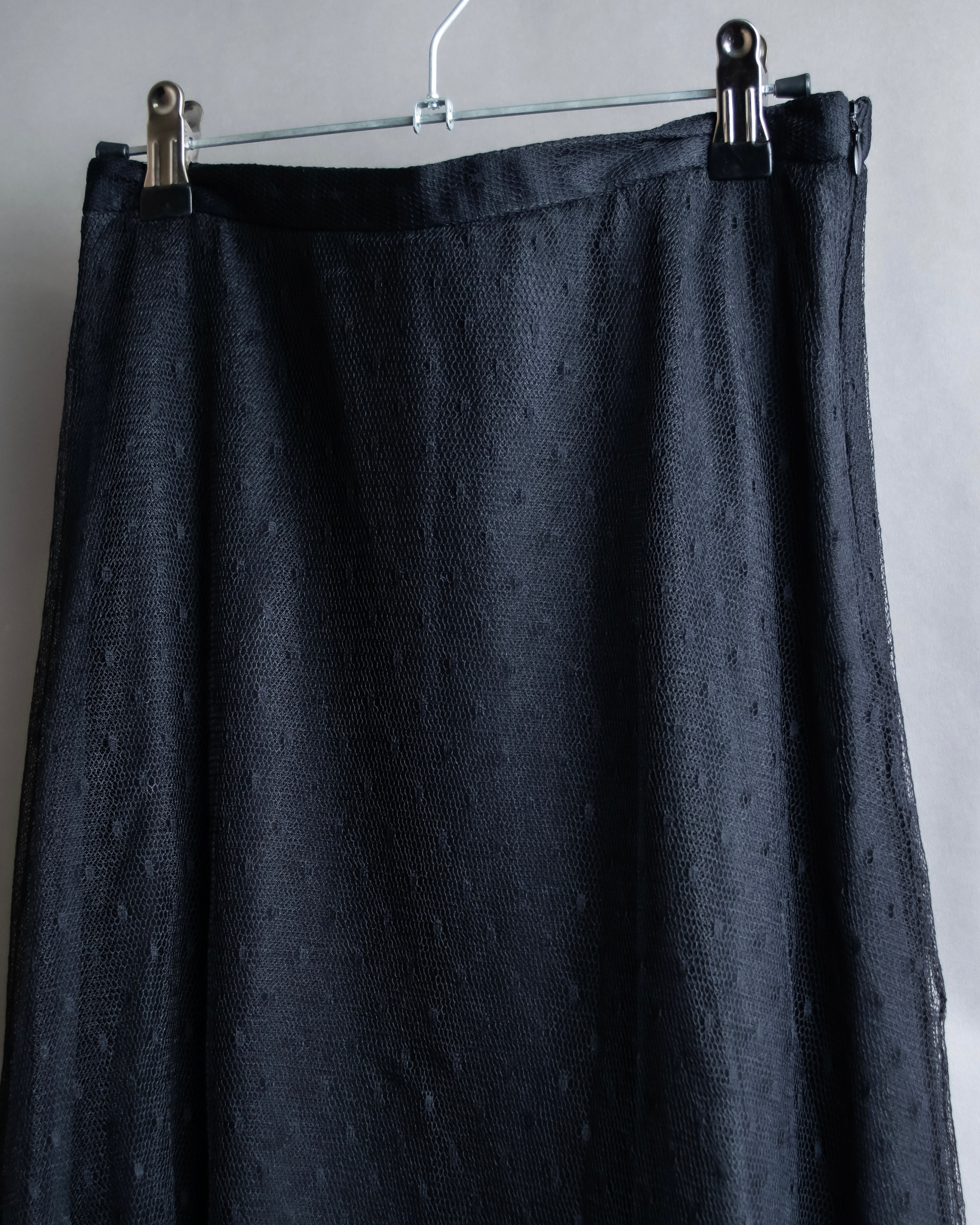 "RED VALENTINO" Polka dot pattern tulle flared skirt